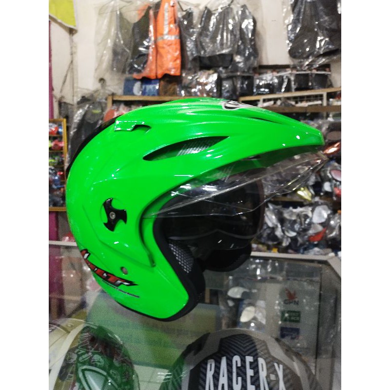 Helm vog volt green stabilo double visor