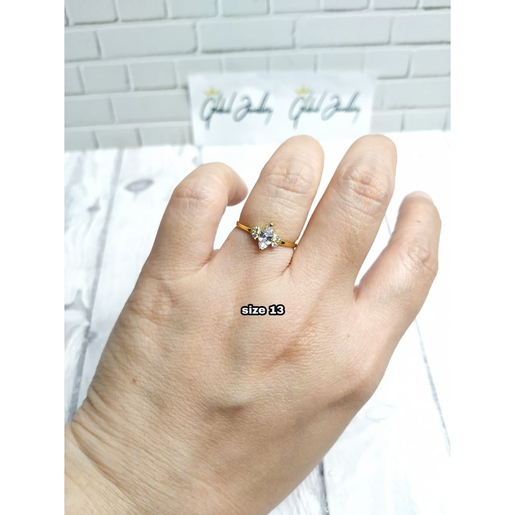 CINCIN MATA GOLD PERAK ASLI S925 GLOBAL JEWELLERY CK003