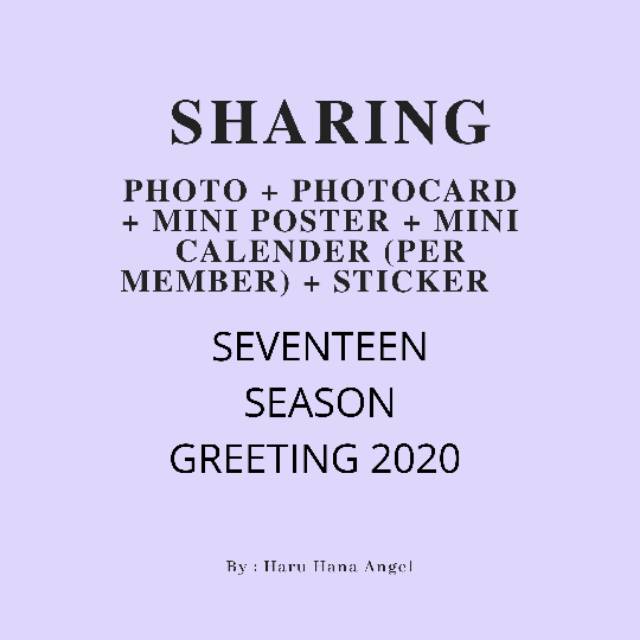 [READY STOCK] (SHARING MEMBER) SEVENTEEN 2020 SEASON GREETING (CHAT)