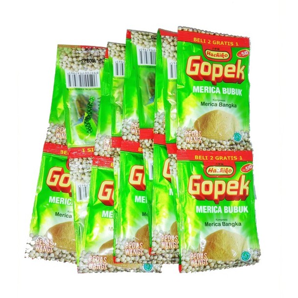 Hachiko Merica Bubuk Bangka  GOPEK 3 gr Renceng (12pcs)