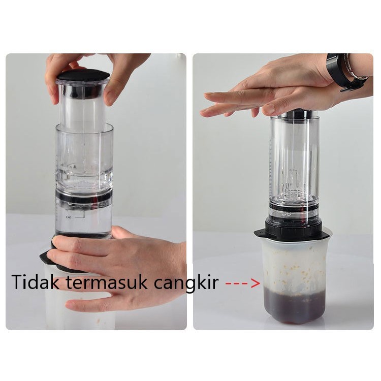 Set Alat Pembuat Kopi French Press Coffee Maker - T100 - Black