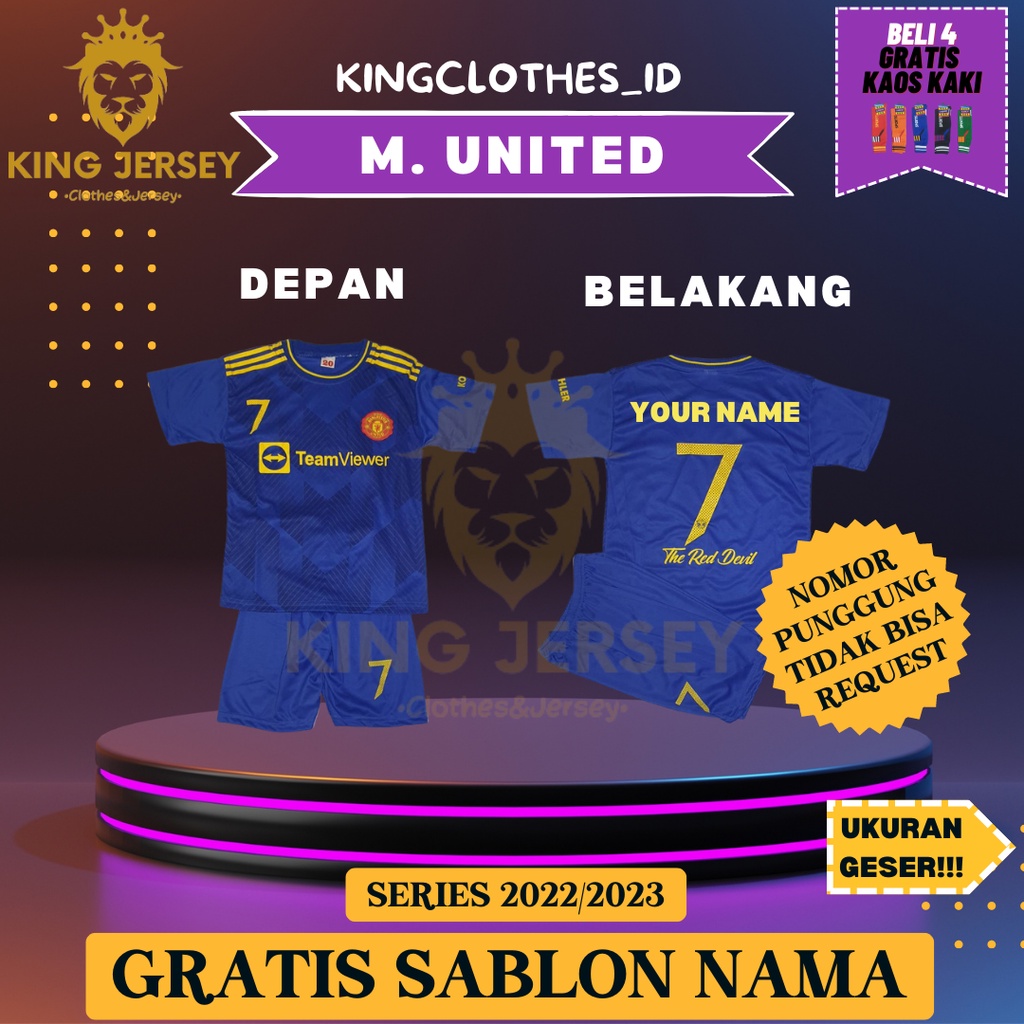 JERSEY BOLA MU 2022/2023 UNTUK ANAK ANAK 0-15 TAHUN KEATAS