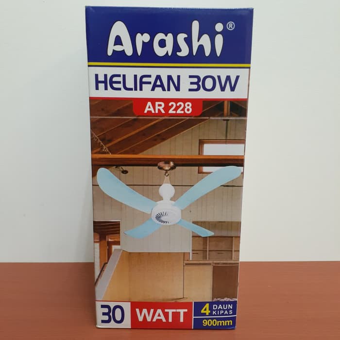 Arashi kipas angin gantung 30 Watt  helifan arashi 30W diameter 55CM 30Watt AR-288 4 baling baling