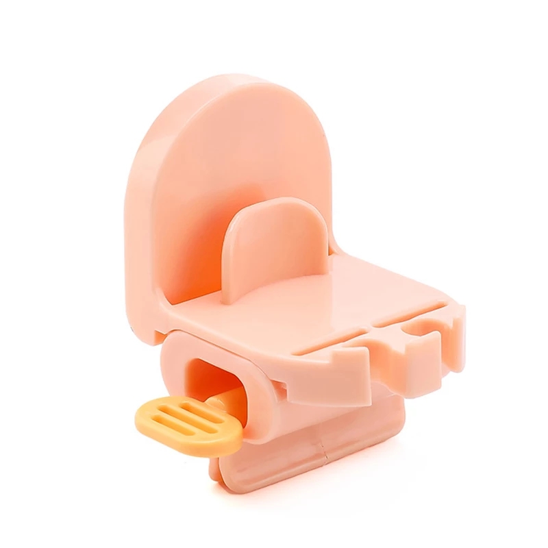 2 in 1 Rak Dispenser Pasta Gigi Manual Bahan Plastik Warna Pink Untuk Kamar Mandi