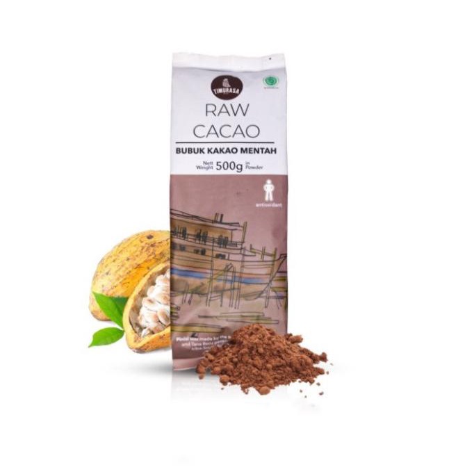 

siap kirim] Timurasa Raw Cacao Powder 500gr - Bubuk Kakao Mentah 500gr