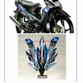 striping bodi supra x 125 th 2010,warna biru