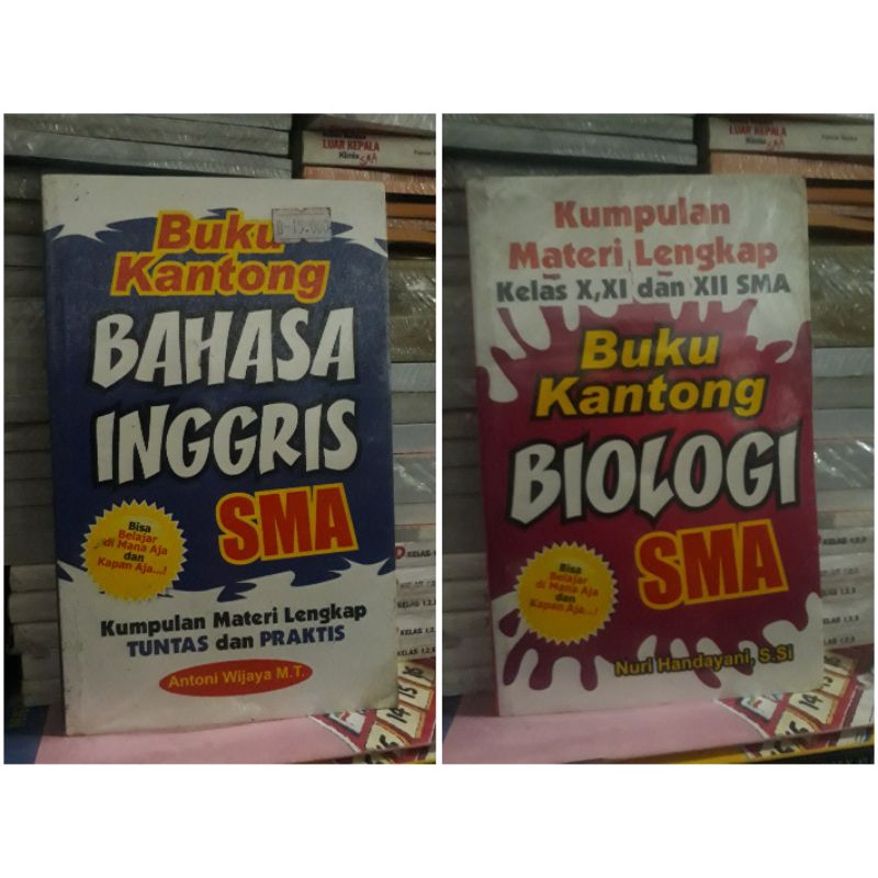 Buku kantong Bahasa Inggris dan Biologi  SMA . vrc4
