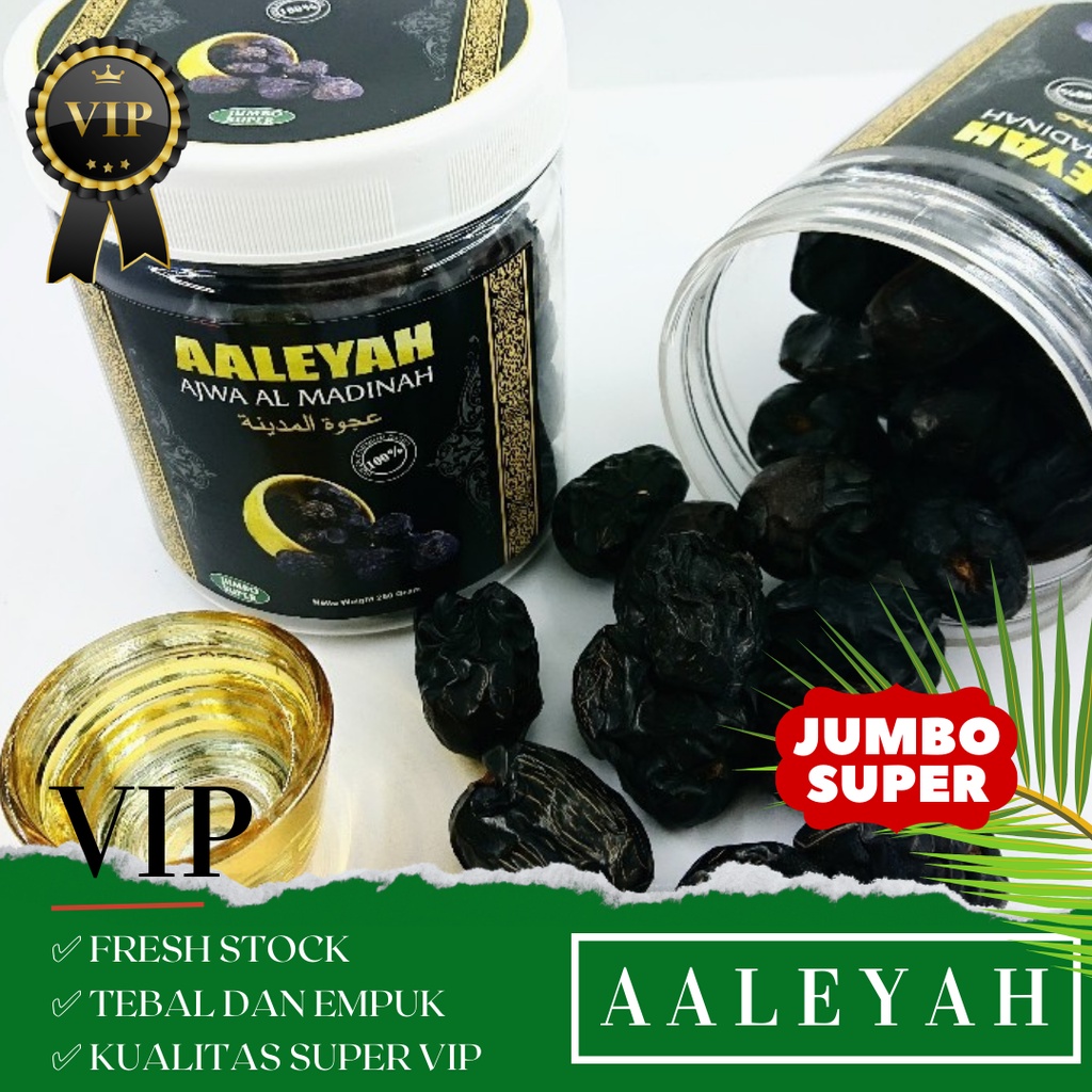 KURMA AJWA VIP 250 GRAM AALEYAH JUMBO SUPER PREMIUM GRADE A++