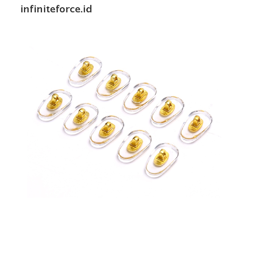 10 Pasang Bantalan Hidung Bahan Silikon Anti Slip Untuk Kacamata