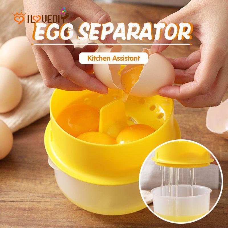 Alat Pemisah Putih Dan Kuning Telur Model Lapis Ganda Kapasitas Besar Dengan Kotak Penyimpanan Untuk Dapur
