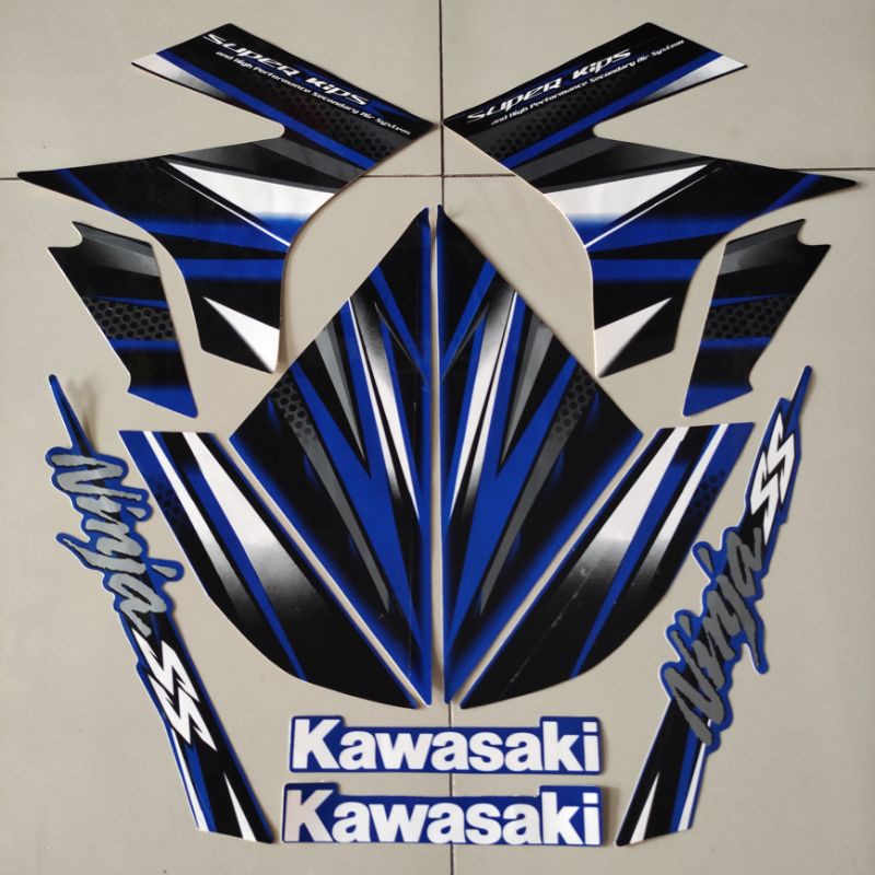 striping kawasaki ninja ss 2013 biru