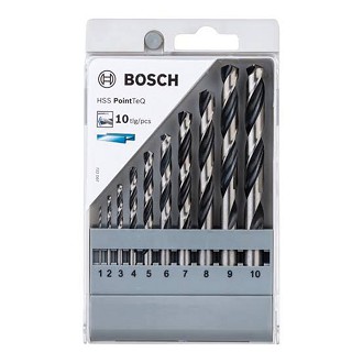 BOSCH Mata Bor Besi Set 1-10mm 10pcs HSS PointTeQ