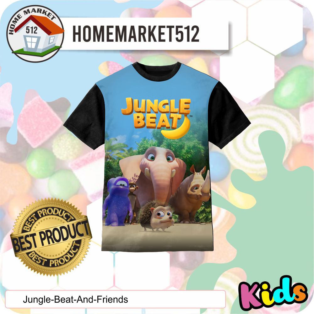 Kaos Anak Jungle Beat And Friends Kaos Anak Laki-Laki Dan Perempuan | HOMEMARKET512-0