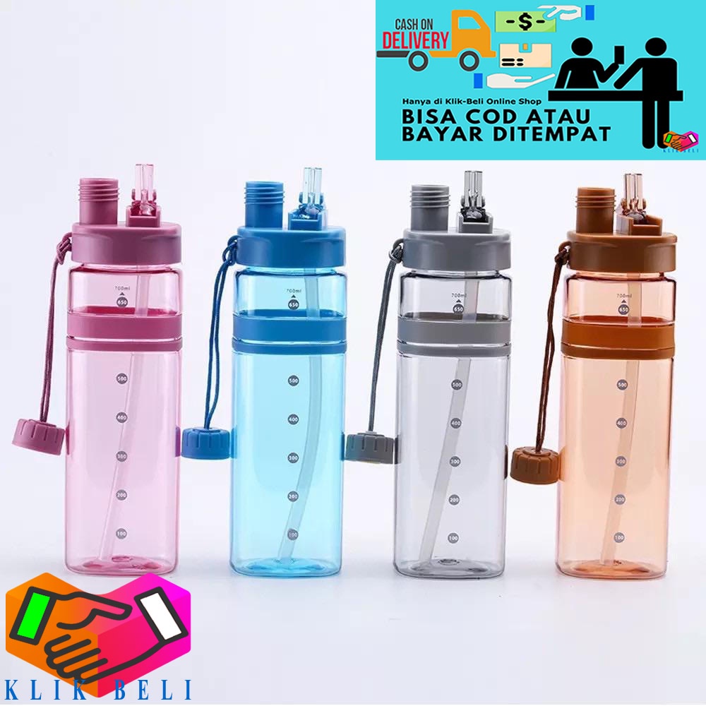 Tempat Minum Sport 600ml / Botol Minum H-7258 Dengan Sedotan