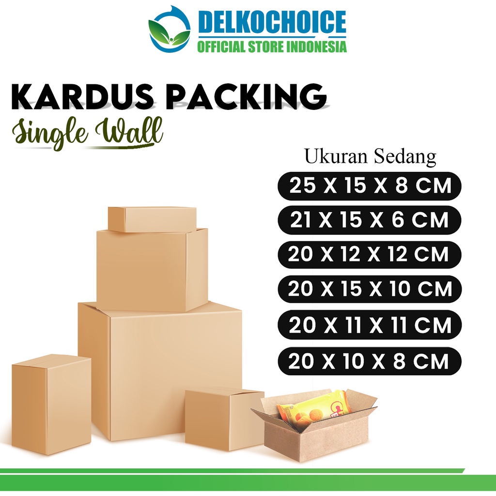 

KARDUS PACKING KARTON MEDIUM BOX KOTAK DUS SEDANG PACKAGING POLOS TEBAL RUSFET