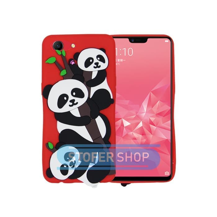 G517Case oppo a3s case boneka panda 3d karakter soft silicon 3d case oppo a3