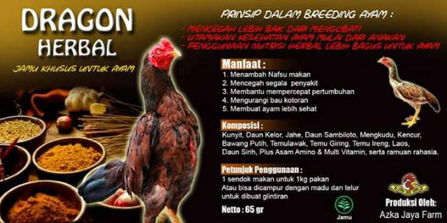 Dragon Herbal Jamu Ayam Indukan Pemacu Pertumbuhan Tahan Virus Penyakit Pacek Tambah Birahi Shopee Indonesia