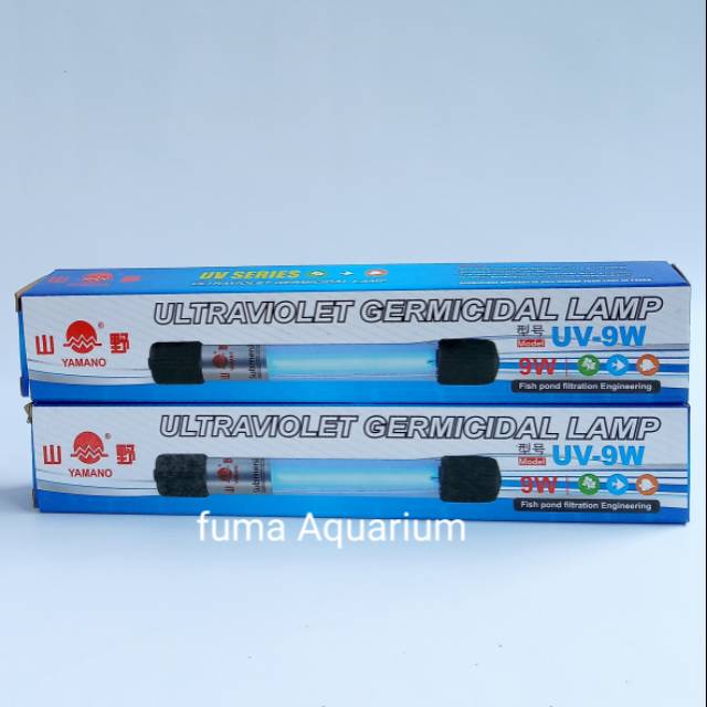 YAMANO ULTRAVIOLET GERMICIDAL Sterilizer Lamp UV-9watt Anti Lumut Bakteri Akuarium Aquascape