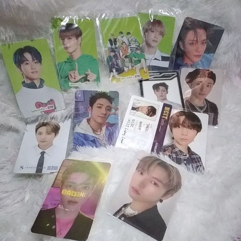 photocard md luggage dreaming jeno baju biru renjun, teayong odading photopack ncit night ver johnny