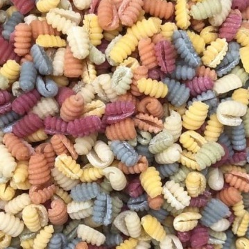 

Pasta Gnocchetti Rainbow dari Wheat & Water 600 Gram