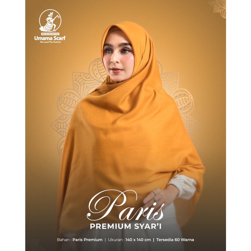 Kerudung Segiempat Polos Syar'i Paris Premium Original Umama Hijab Segi Empat Polos Nayla Hija'b