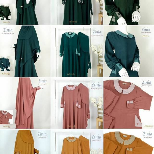 Gamis Set Zinia ori by Afifatin
