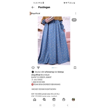 Ditsy Mickey Denim NG size L BOOKED