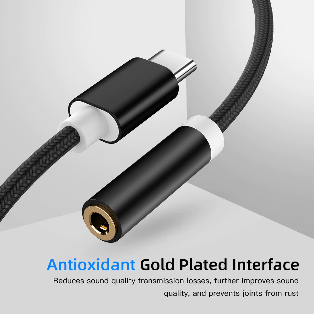 Adapter USB Type C to 3.5mm Jack Earphone Cable Audio