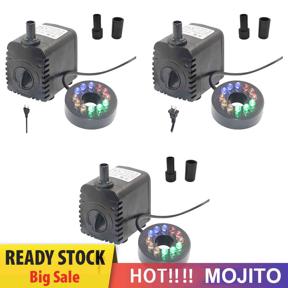 Pompa Air Mancur Submersible 8W Dengan 12 Lampu LED
