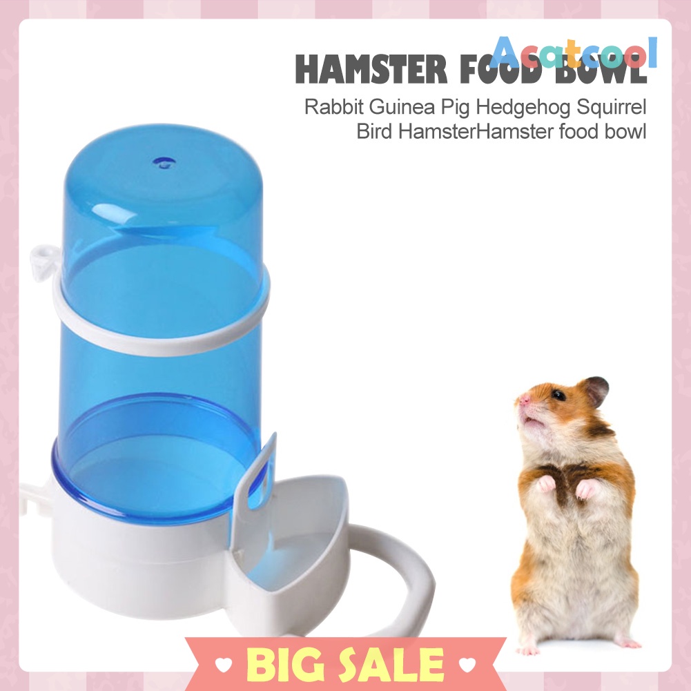 Small Pet Rabbit Guinea Pig Food Dish Bowl Mice Squirrel Automatic Feeding