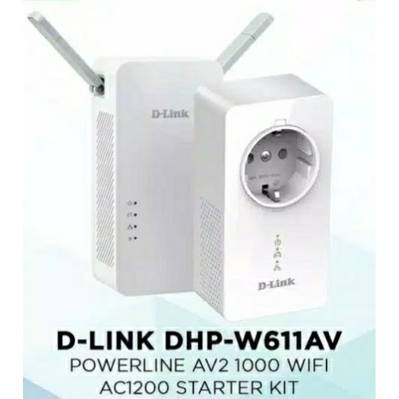 Dlink DHP W611AV AV2 1000 AC1200 PowerLine Extender WiFi + Wireless mix ya boss