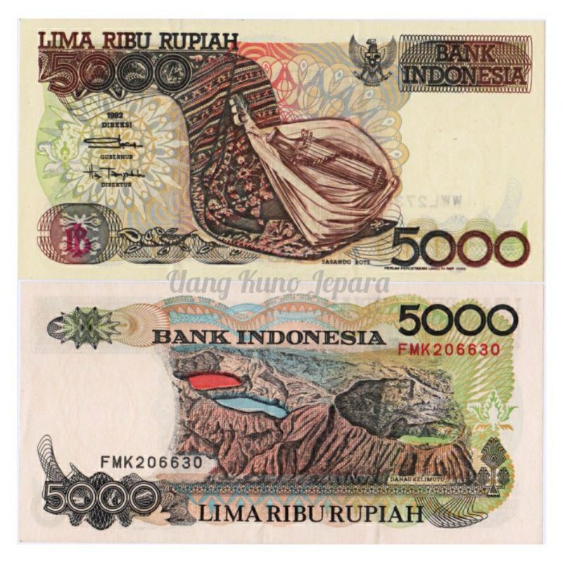 Uang Kuno Lama 5000 Rupiah Sasando Tahun 1992 #Baru