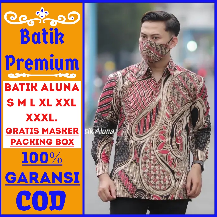 Baju kemeja batik pria lengan panjang premium mewah full furing kemeja ayah suami pacar remaja dewas