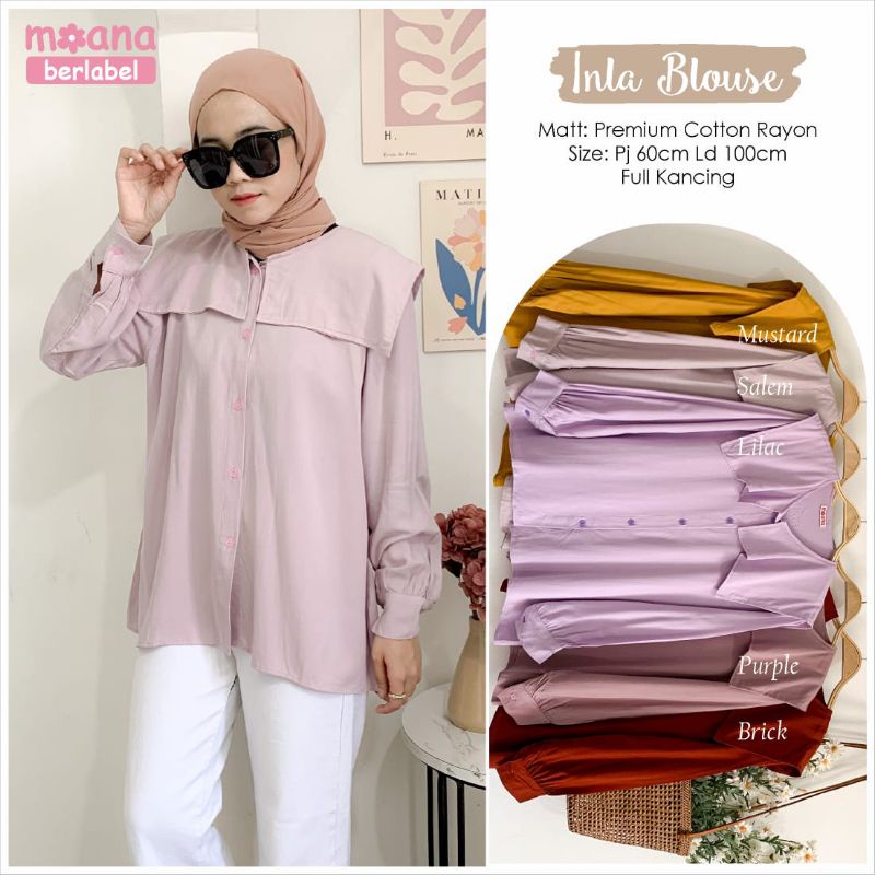 inla blouse atasan top kemeja