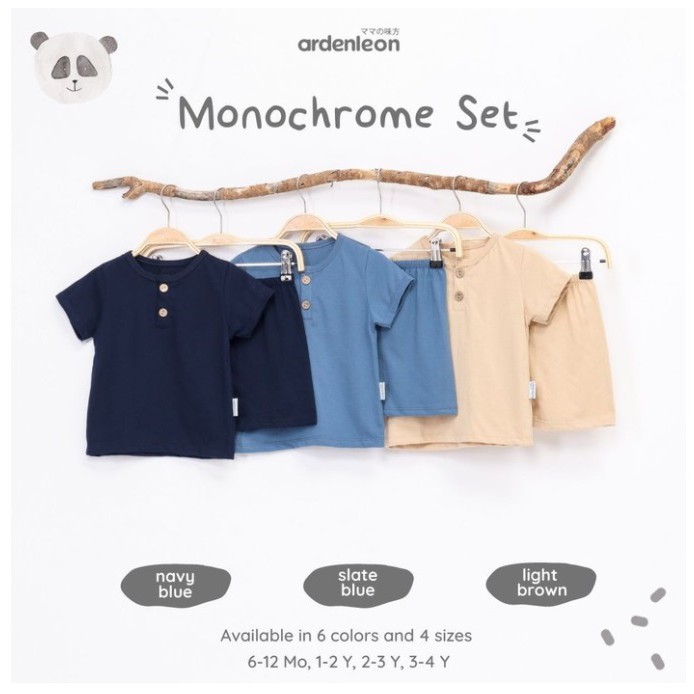 ARDENLEON Monochrome Set 0-4 Tahun / Setelan Pendek ARDENLEON SBC