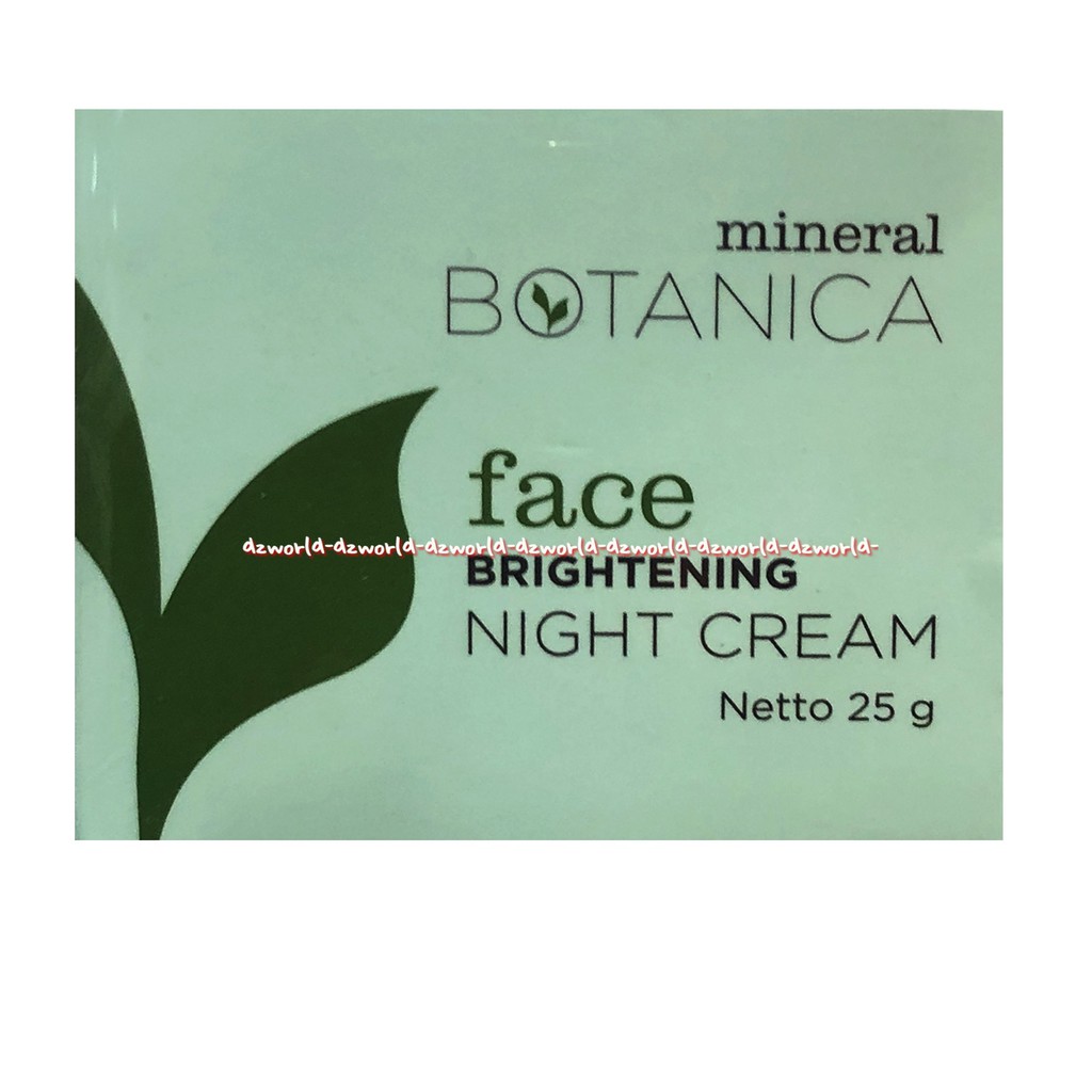 Mineral Botanica Brightening Night Cream Krim Malam 25gr