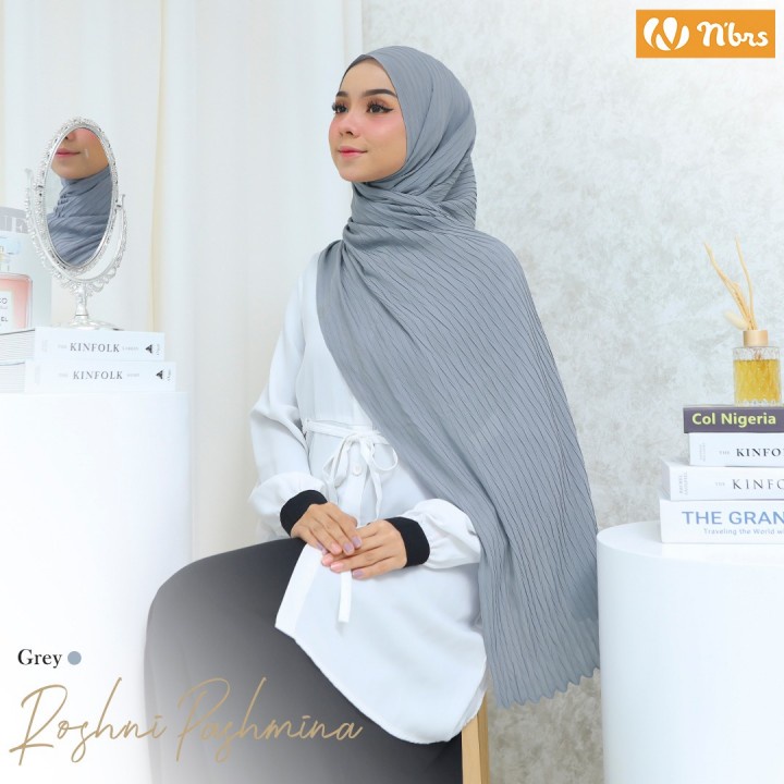 PASHMINA PLISKET LIDI NIBAS HIJAB ROSHNI 2021 BAHAN BABYDOLL