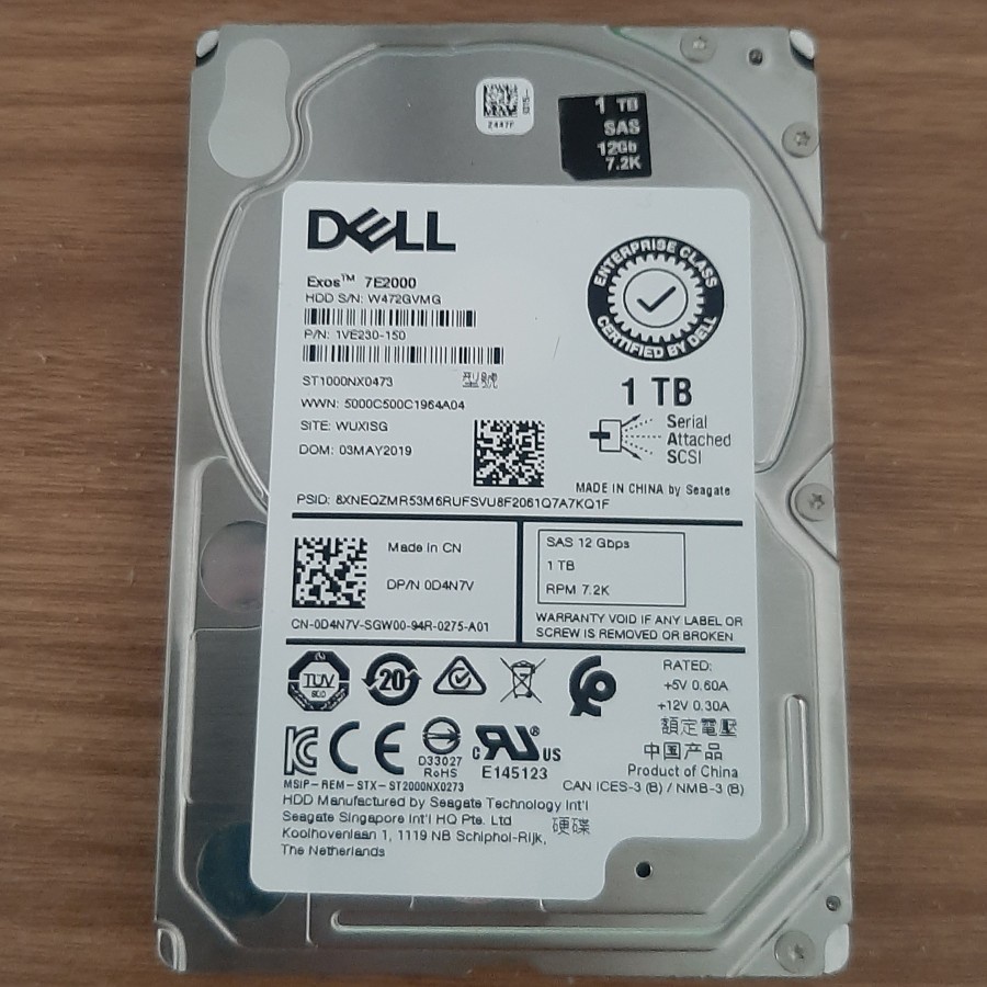 HARDISK SERVER SSD DELL EXOS 7E2000 1TB