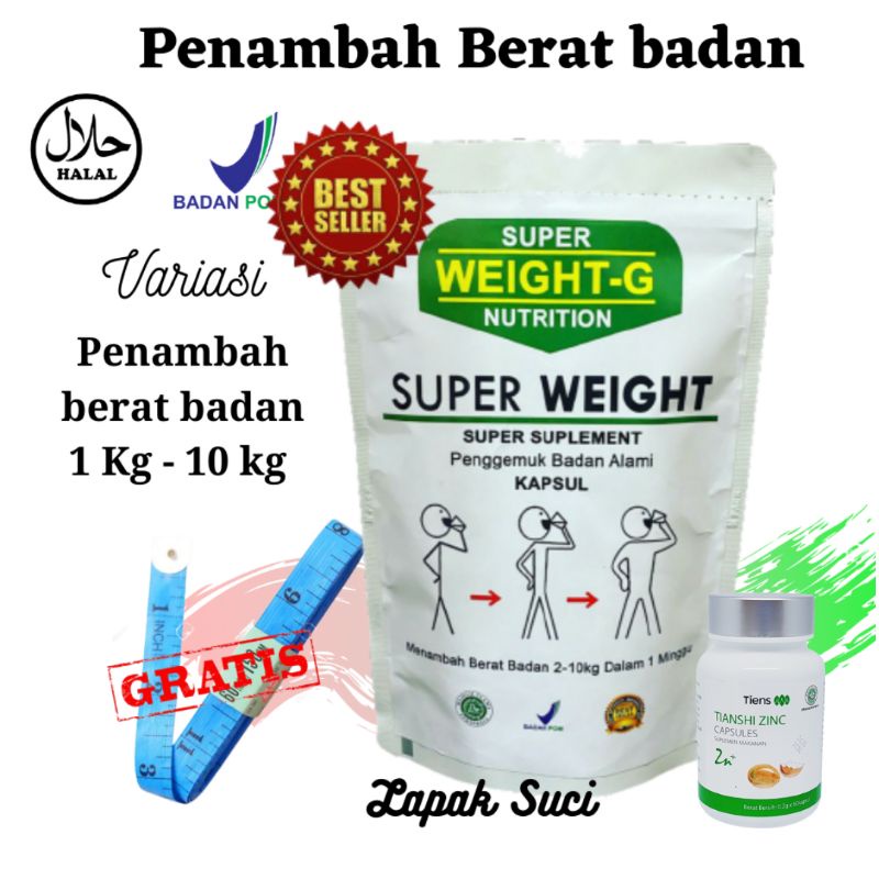 TERLARIS  SUPER WEIGHT GAIN KAPSUL OBAT GEMUK PENGGEMUK BADAN TERBUKTI MENAMBAH BERAT BADAN WEIGHT