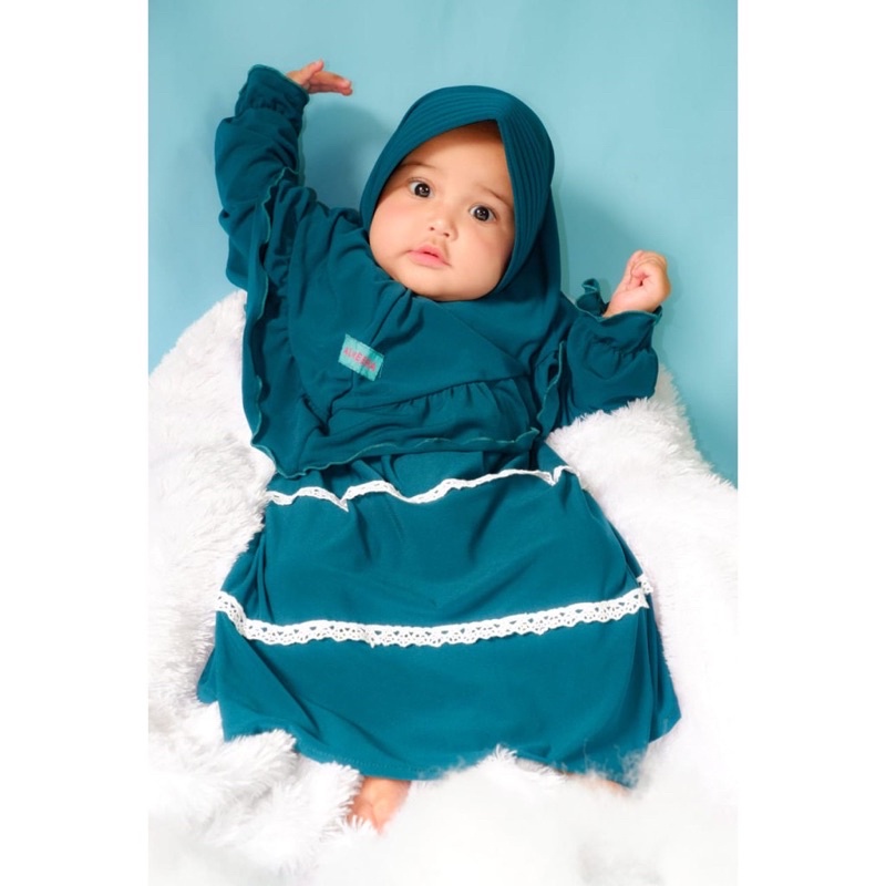 GAMIS ANAK KASILLA 1-3thn/ RENDA &amp;REMPEL SUSUN JERSY+jilbab