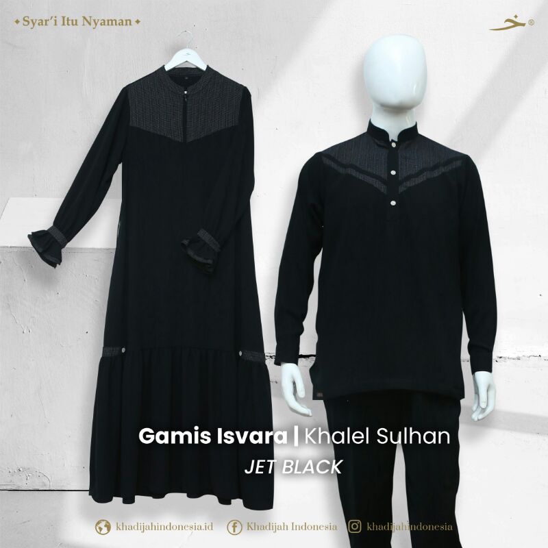 Gamis Isvara Jetblack Khadijah Indonesia
