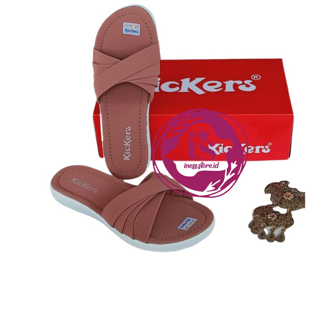 SANDAL SLOP WANITA KICKERS TERHITS KODE SLP06 MURAH GROSIR