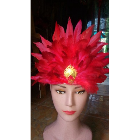 Mahkota tari bulu headpiece