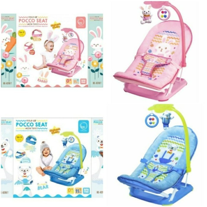 babyelle be 8318 t my happy fold up pocco seat baby bouncer