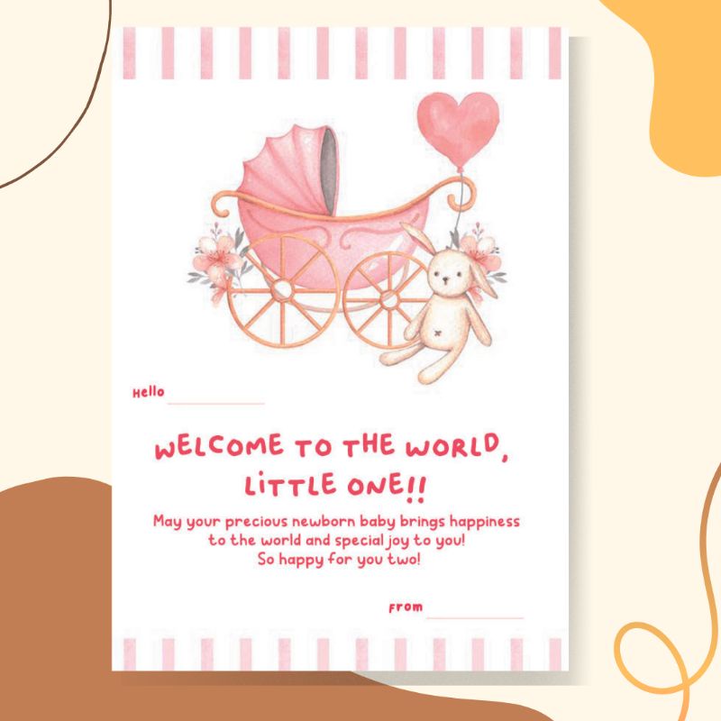 Welcome Baby Girl Card