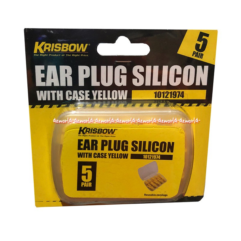 Krisbow Ear Plug Pu Silicone 5pasang Penutup Telinga Pelindung Telinga Saat Kerja Earplug