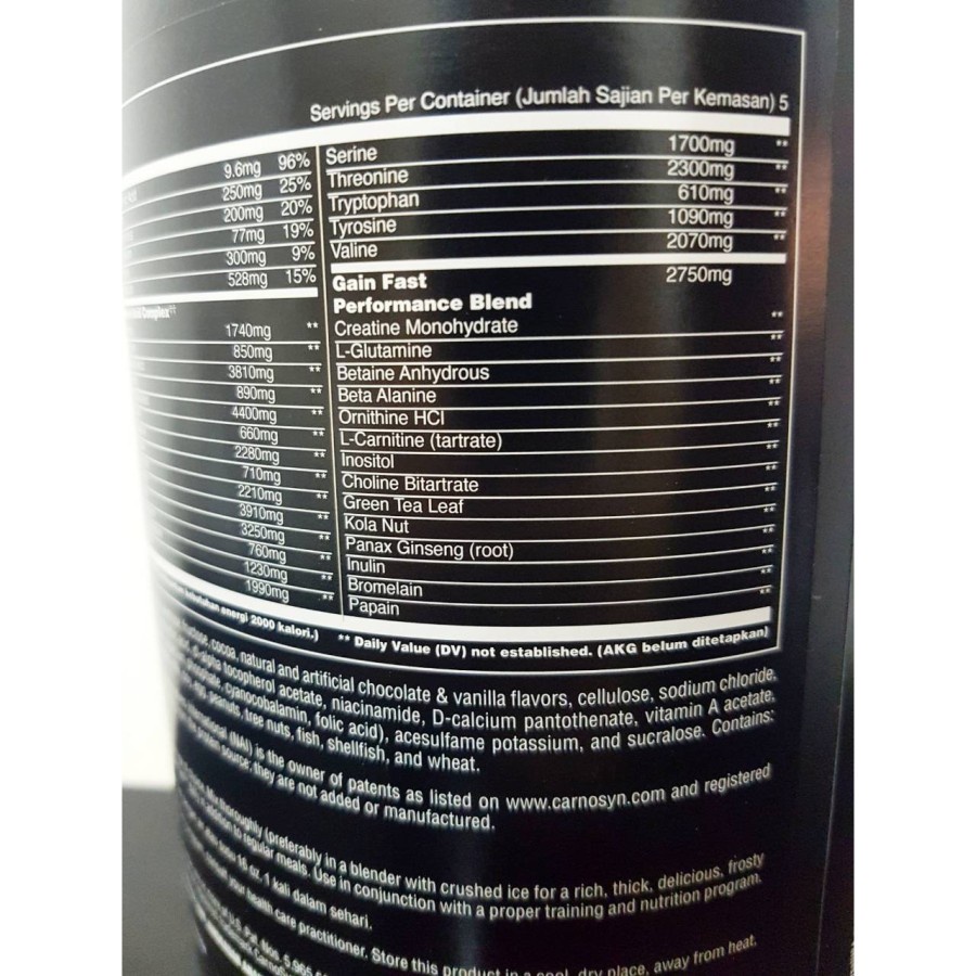 (Bonus Shaker/Sample) Universal Gain Fast 2,5 Lbs BPOM Weight Mass Gainer