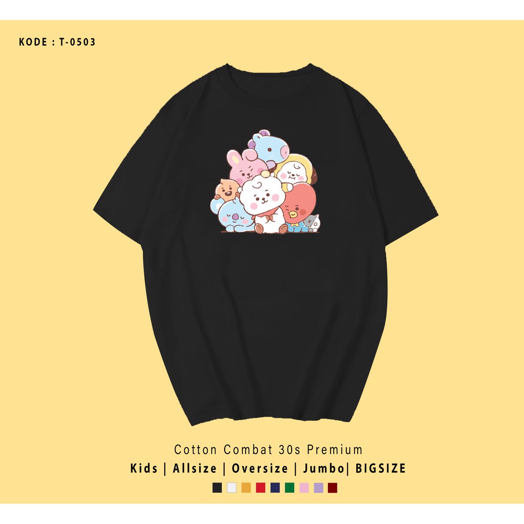 T-SHIRT / KAOS KPOP BABY NUMPUK / ARMY / BAHAN COMBED 30S / IMPORT / KADO UNIK