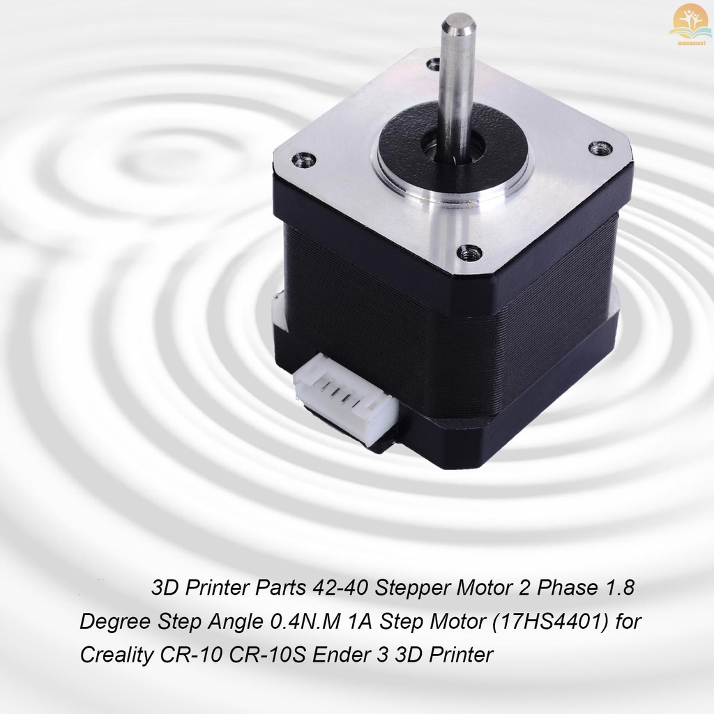 3D Printer Parts 42-40 Stepper Motor 2 Phase 1.8 Degree Step Angle 0.4N.M 1A Step Motor (17HS4401) for Creality CR-10 CR-10S Ender 3 3D Printer