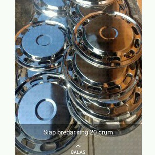 weldop adiputro ring 20 plat besi chrome sepasang